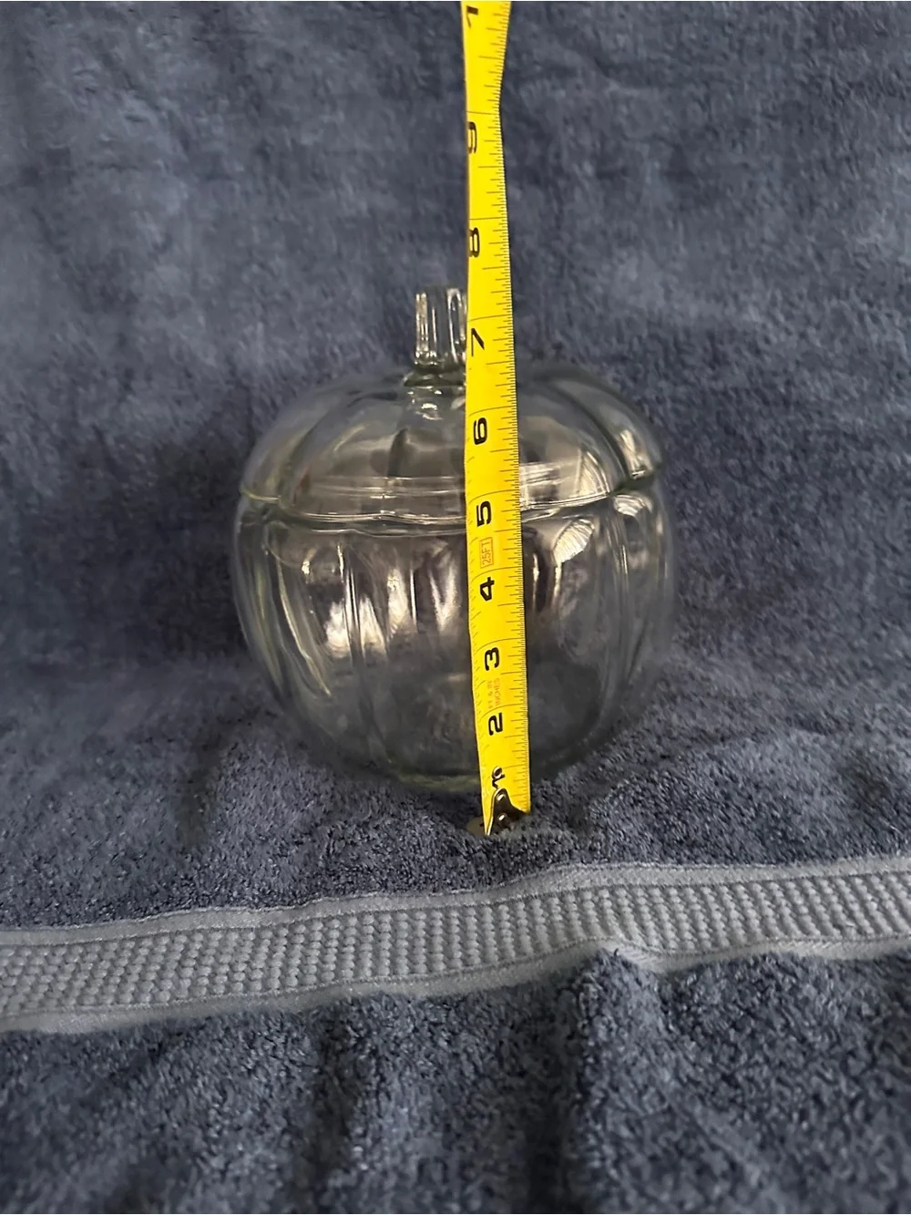 Clear Glass Pumpkin Jar with Lid